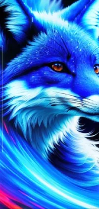 Carnivore Blue Red Fox Live Wallpaper