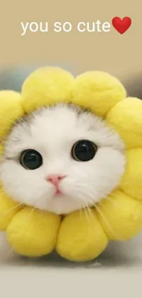 Add a touch of cuteness to your phone with this charming yellow live wallpaper