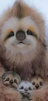 Add some jungle vibes to your phone background with this adorable sloth live wallpaper