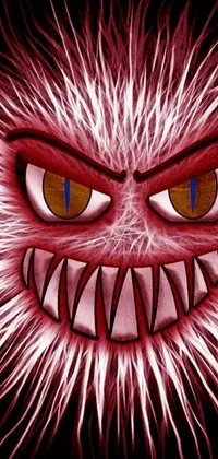 Get a striking and intense furry creature as your wallpaper with our digital live wallpaper! Inspired by shock art and popular Pokemons, this fierce creature with its expressive eyes and angry smile will give your phone an unique and daring style
