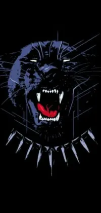This black panther live wallpaper for phones boasts vector art and neo-primitive inspiration