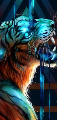 Get ready for a breathtaking phone live wallpaper that showcases the stunning beauty of a tiger