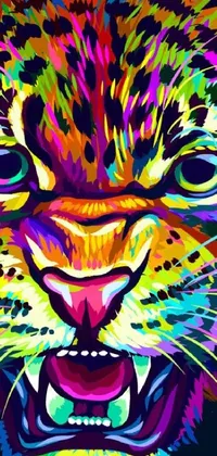 Unleash the wild spirit of the jungle with this vibrant, colorful phone live wallpaper