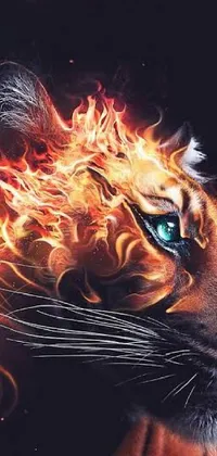 This stunning live wallpaper features a fiery tiger with a digital art design that will captivate your senses