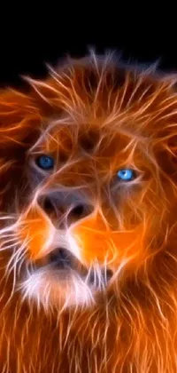 Experience the awe-inspiring beauty of nature with this incredible lion's face live wallpaper