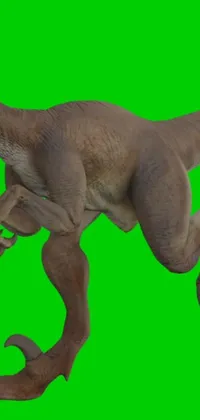 Bring prehistoric excitement to your phone's display with this stunning live wallpaper featuring a detailed dinosaur in a frantic dance pose