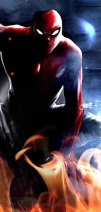 The Amazing Spider-Man Movie Poster live wallpaper showcases the iconic hero in vivid color and detail