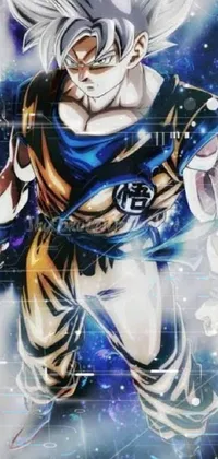 Cartoon Art Electric Blue Live Wallpaper