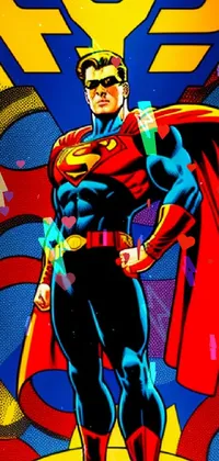 Cartoon Art Electric Blue Live Wallpaper