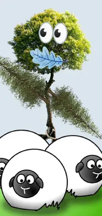 Cartoon Art Tree Live Wallpaper