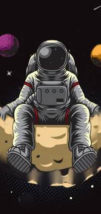 animated astronaut in space