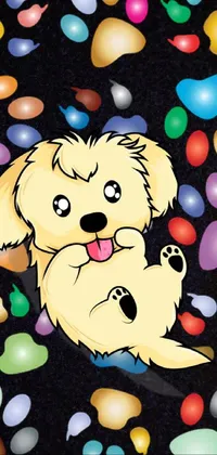 Cartoon Dog Textile Live Wallpaper