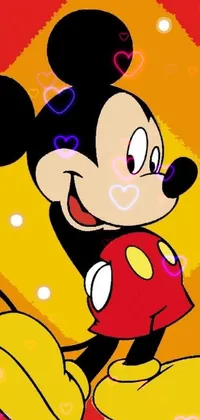 The Mickey Mouse Live Wallpaper is a colorful and lively design by Walt Disney
