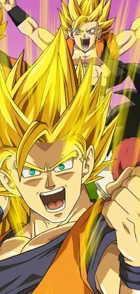 This live wallpaper features characters from the popular anime, Dragon Ball