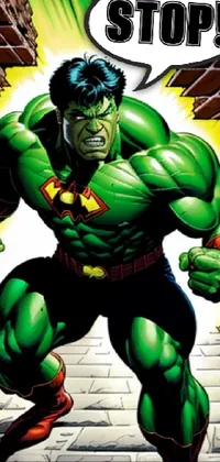 Cartoon Green Hulk Live Wallpaper