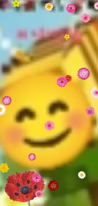 Cartoon Happy Flower Live Wallpaper