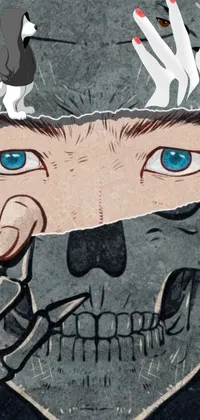 Fill your phone screen with this edgy and horror-inspired close-up live wallpaper
