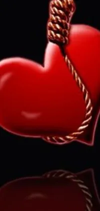 Add a touch of romance to your phone screen with this stunning red heart live wallpaper