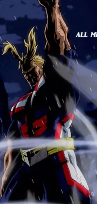 This amazing phone live wallpaper showcases a popular superhero from an anime series