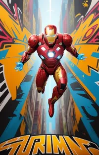 Cartoon Iron Man Poster Live Wallpaper