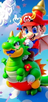 Cartoon Mario Cloud Live Wallpaper