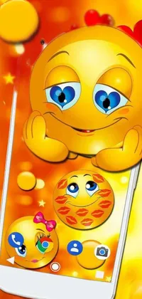 Cartoon Orange Amber Live Wallpaper