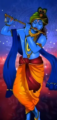 Animated Lord Krishna Animated, HD wallpaper