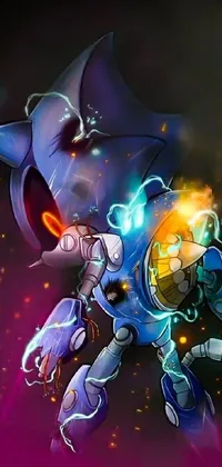 Cartoon Purple Art Live Wallpaper