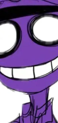 Cartoon Purple Smile Live Wallpaper
