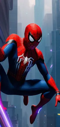 Cartoon Red Spider-man Live Wallpaper