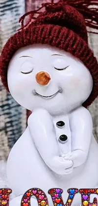 Cartoon Snowman Smile Live Wallpaper