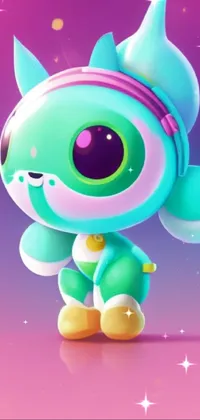 Cute Mint-Faced Creature Live Wallpaper - free download