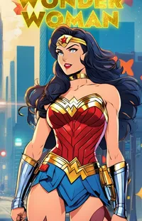 Cartoon Wonder Woman Poster Live Wallpaper
