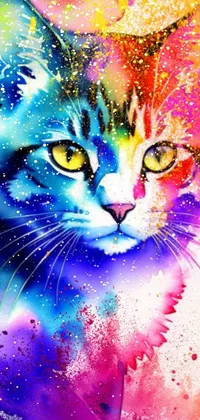 Cat Art Paint Paint Live Wallpaper