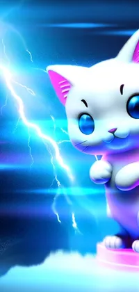 Cat Azure Lightning Live Wallpaper
