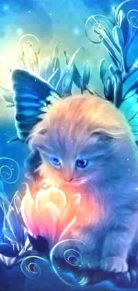 Cat Blue Azure Live Wallpaper