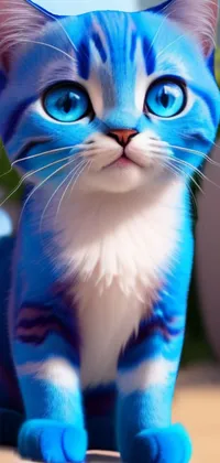 Cat Blue Felidae Live Wallpaper