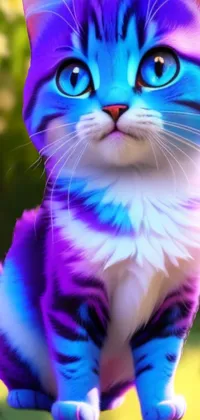 Cat Blue Light Live Wallpaper
