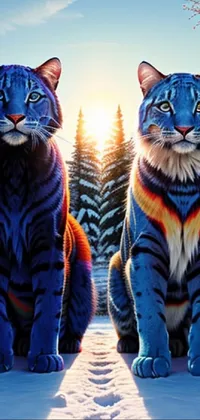 Cat Blue Light Live Wallpaper
