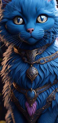 Cat Blue Small To Medium-sized Cats Live Wallpaper