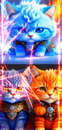 Cat Blue Vertebrate Live Wallpaper