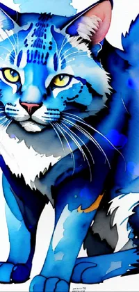 Cat Blue Vertebrate Live Wallpaper