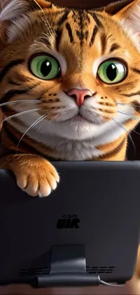 Cat Computer Laptop Live Wallpaper