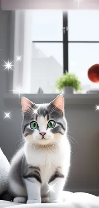 Cat Eye White Live Wallpaper
