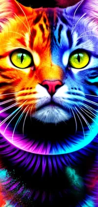 Cat Felidae Art Paint Live Wallpaper