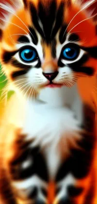 This kitten live wallpaper brings delightful digital art to your phone