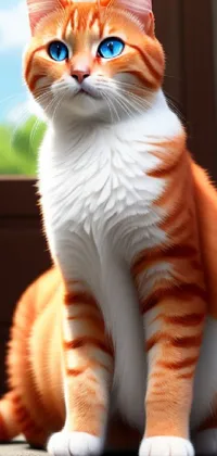 Cat Felidae Orange Live Wallpaper