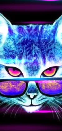 Cat Felidae Purple Live Wallpaper