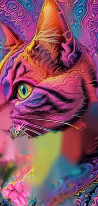 Cat Felidae Purple Live Wallpaper
