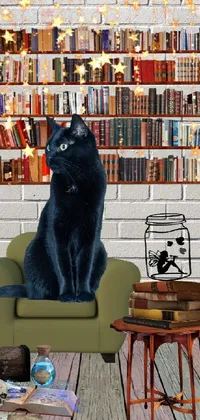 Cat Furniture Bookcase Live Wallpaper